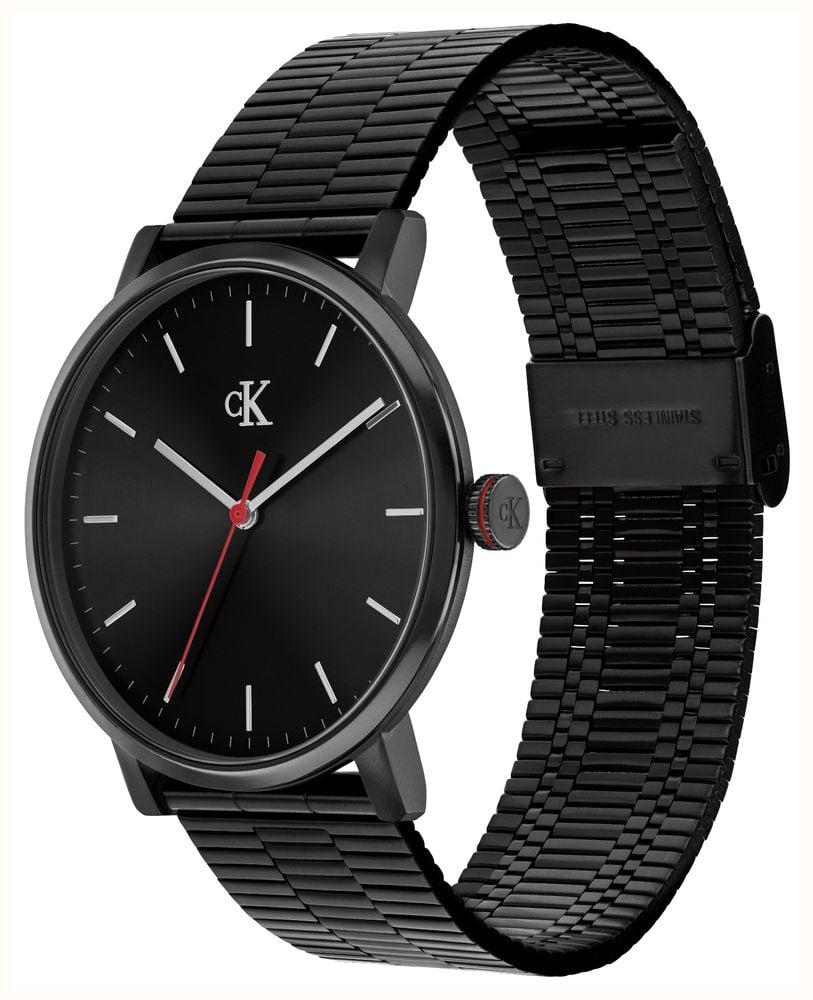 Calvin Klein CK Real Quartz (40mm) Black Dial / Black PVD Stainless Steel Bracelet 25200600 - alternate view 3
