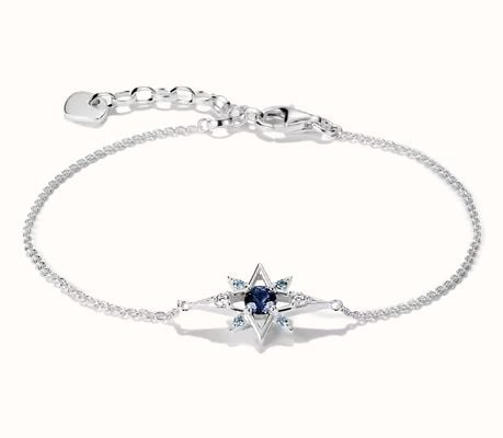 Thomas Sabo Star Bracelet with Blue & White Zirconia A2246-166-1-L19V
