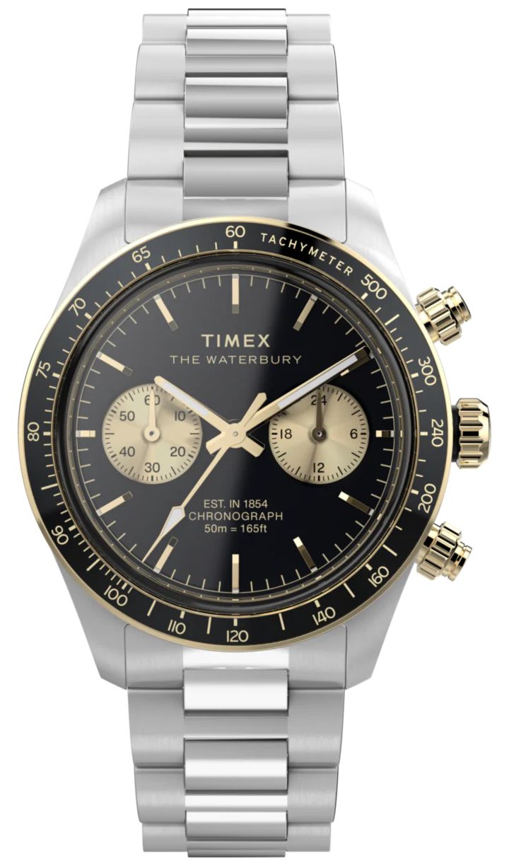 Timex TW2Y24000 Waterbury Heritage Chronograph (39mm) Black Watch