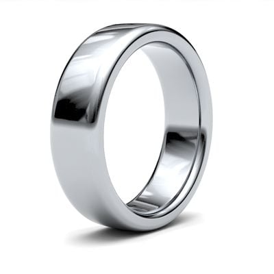 James Moore Wedding Rings | 9ct White Gold | 6mm | Heavy | Soft Court | AG_6GHS-9W