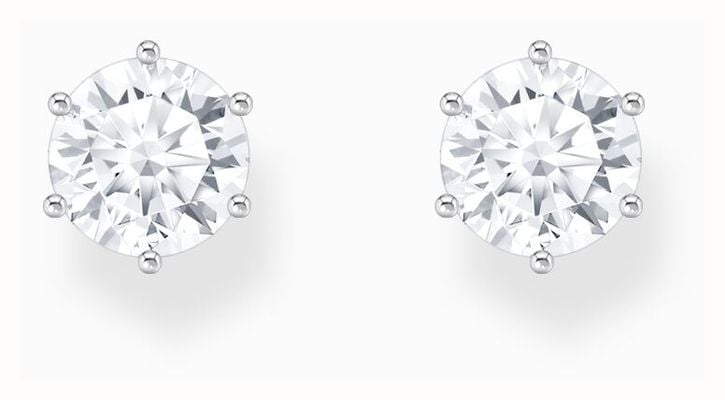 Thomas Sabo Women's Sterling Silver White Zirconia Stud Earrings H2300-051-14