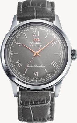 Orient Bambino Automatic Limited Edition (38mm) Grey Dial / Grey Leather Strap RA-BB0006N30B