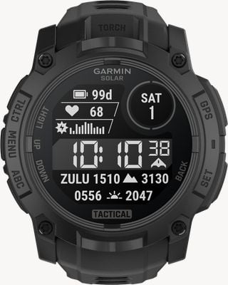 Garmin Instinct 3 - Tactical Edition Solar Outdoor GPS Smartwatch (50mm) Black with Black Band 010-02935-50