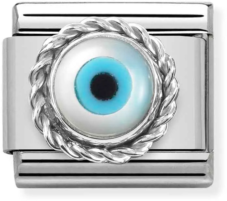 Nomination Classic Greek Eye Sterling Silver & Steel Charm 330506/18