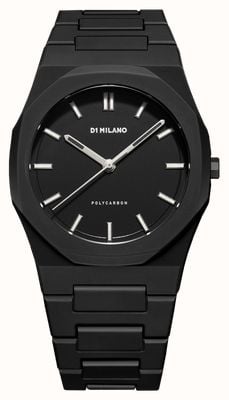 D1 Milano Polycarbon Cloudburst (40.5mm) Black Dial / Black Polycarbonate Strap PCBJ11