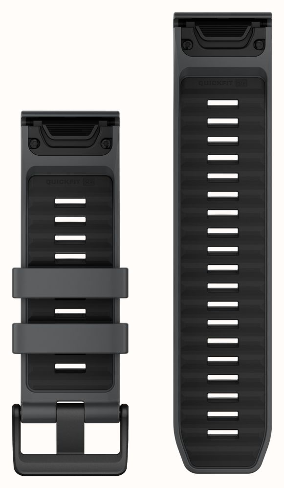 Garmin QuickFit Bands (26mm) Slate Grey/Black Silicone with Black Hardware - Strap Only 010-13393-11 - alternate view 2
