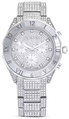 Swarovski Dextera Lux (40mm) Crystal-Set Silver Dial / Crystal-Set Stainless Steel Bracelet 5668845