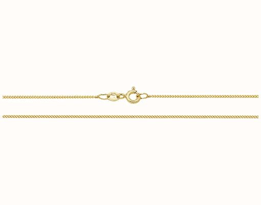 James Moore TH 9ct Yellow Gold Close Curb Chain 16" CH160/16