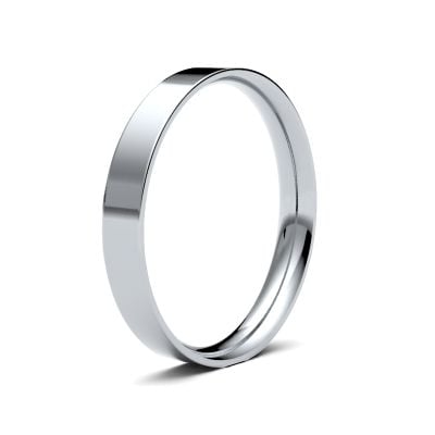 James Moore Wedding Ring  | 3mm | Light | Size Flat Court | AG_3LLE-9W AG_3LLE-9W