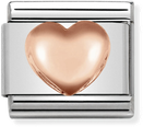 Nomination Classic Raised Heart Steel Charm 430104/22