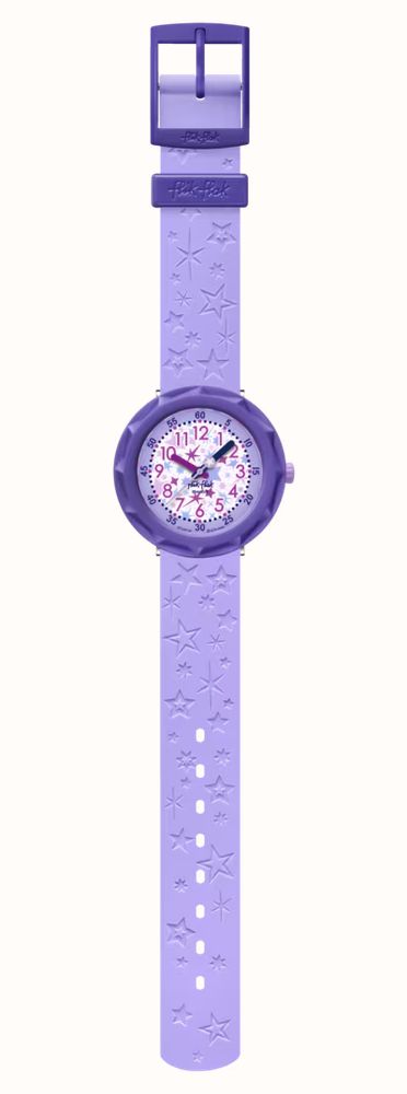 Flik Flak Children's Girls Purple GALOXOLOGY Themed Silicone Strap Quartz FCSP135 - alternate view 3