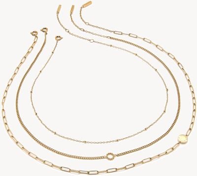Olivia Burton Classic Illusion Gold-Tone Stacking Necklace Set 24100074