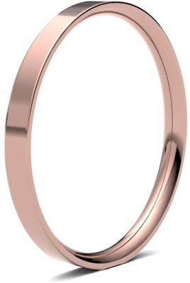 James Moore Wedding Rings | 9ct Rose Gold | 2mm | Light | Flat Court | AG_2LLE-9R