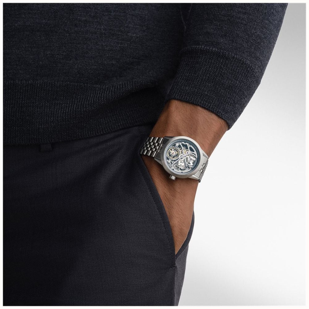 Raymond Weil Freelancer RW1212 Skeleton Automatic (40mm) Anthracite Skeleton Dial / Stainless Steel Bracelet 2786-ST-60000 - alternate view 2