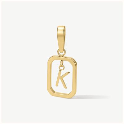 D.LOUISE Gold Tone Floating Initial Pendant - K CH-18-11