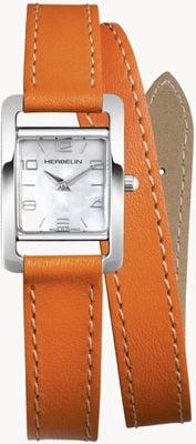 Herbelin V Avenue | Mother-of-Pearl Dial | Orange Leather Strap 17437AP29MDL