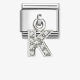 Nomination Classic Letter K Cubic Zirconia Charm 331818/11
