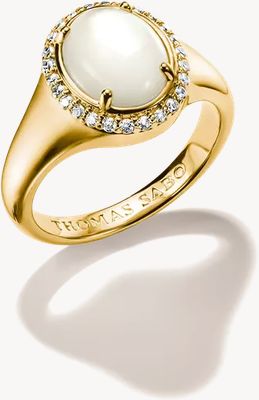 Thomas Sabo Thomas Sabo Halo ring with mother-of-pearl and white zirconia TR2542-M01-14-52