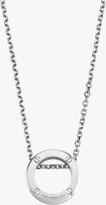 Herbelin Newport Duo Necklace - Brushed And Polished Stainless Steel - 7mm (One Size) CND20AB