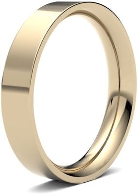James Moore Wedding Ring  | 9ct Yellow Gold | 4mm | Heavy | Size Flat Court | AG_4GHE-9Y AG_4GHE-9Y