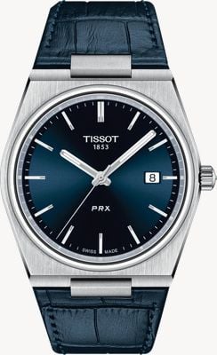 Tissot PRX Quartz (40mm) Blue Dial / Blue Leather Strap T1374101604100