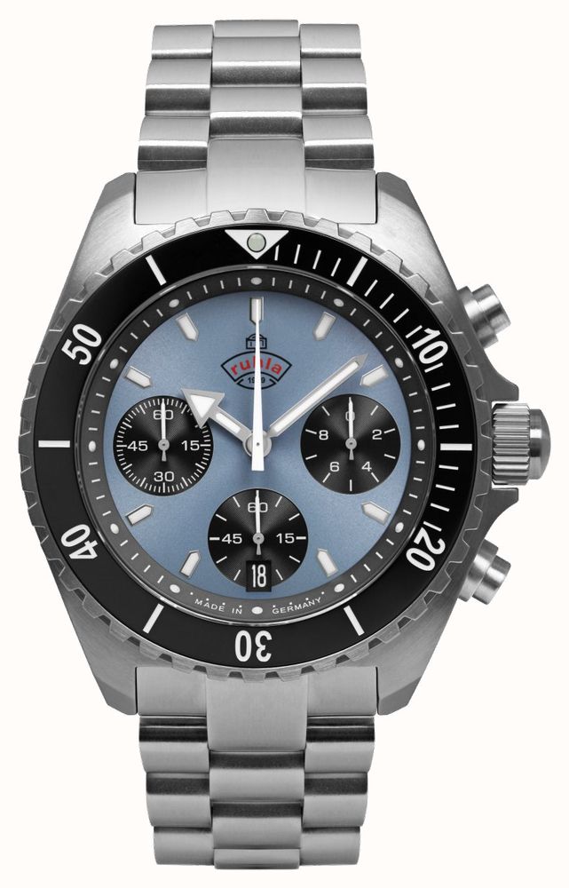 Ruhla 4960M-3 Orologio Subacqueo Automatico Uomo - Cassa Acciaio 43mm Vetro Zaffiro Made In Germany