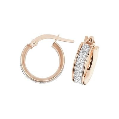 Treasure House ER1023R-10 9k Rose Gold Hoop Earrings 10 mm Jewellery