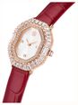 Swarovski Matrix octagon watch Leather strap, Rose gold tone, Rose gold-tone finish Watch 5746375 - alternate view 4