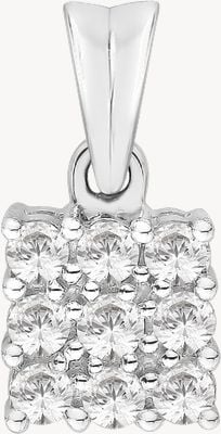 Perfection Crystals Square Shaped Cluster Pendant (0.50ct) P2189-SK
