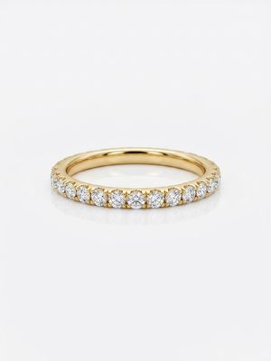 0.33ct Round Brilliant Natural Diamond 9ct Yellow Gold Half Eternity Ring HET100161