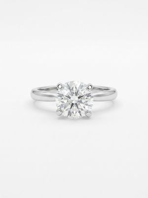 Platinum 1.00ct Rbc Diamond E Si2 Xxx N 4 Claw Plat Mount J11854