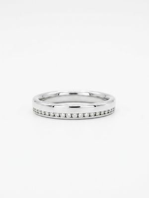 Round Brilliant Natural Diamond 18ct White Gold Half Eternity Ring JM9533