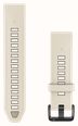 Garmin QuickFit Bands (20mm) Cream/French Grey Silicone with Black Hardware - Strap Only 010-14506-04