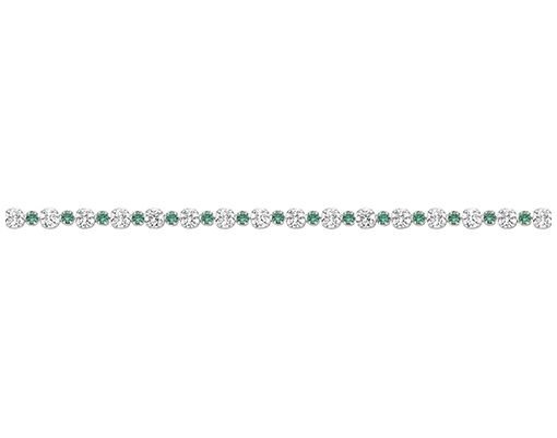 Treasure House G2689GZ Ladies Sterling Silver Green CZ Jewellery