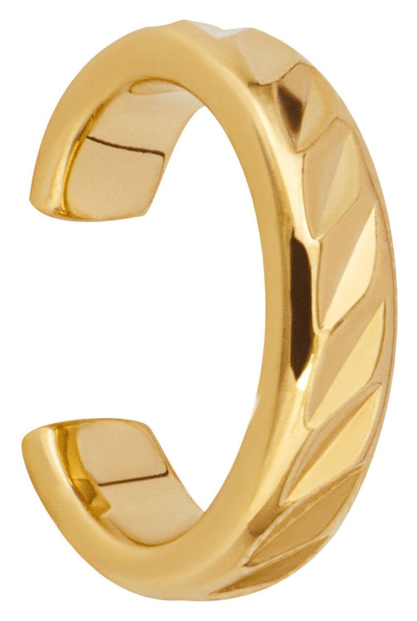 Elements Silver C173 Gold Plated Sterling Silver Textured Jewellery