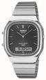 Casio Vintage Dual-Display (35.8mm) Grey Sunray Dial / Stainless Steel Bracelet AQ-240E-1AEF