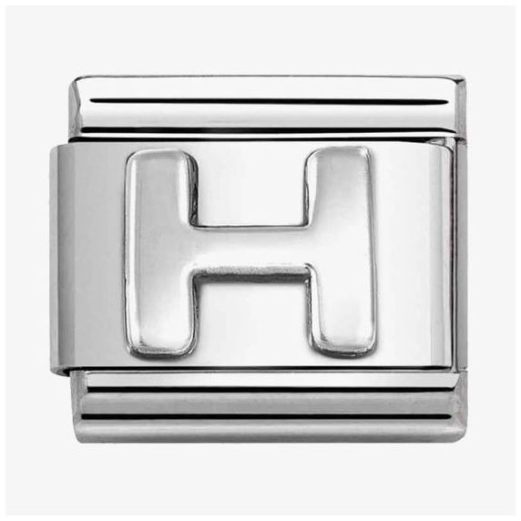 Nomination 330113/08 Classic Letter H Oxidised Charm Jewellery