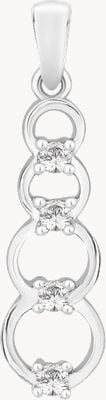 Perfection Crystals Four Graduating Rings Pendant (0.10ct) P4292-SK