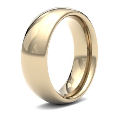 James Moore Wedding Rings | 9ct Yellow Gold | 7mm | Heavy | Traditional Court | AG_7LHC-9Y