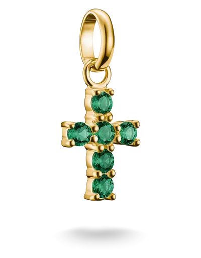 Thomas Sabo CC1206-M01-6 Gold-Toned Metal & Green Jewellery