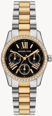 Michael Kors Lexington Lux Multifunction (34mm) Black Dial / Two-Tone Stainless Steel Bracelet MK4925