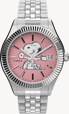 Timex x Peanuts Legacy (36mm) Pink Dial / Stainless Steel Bracelet TW2V47400