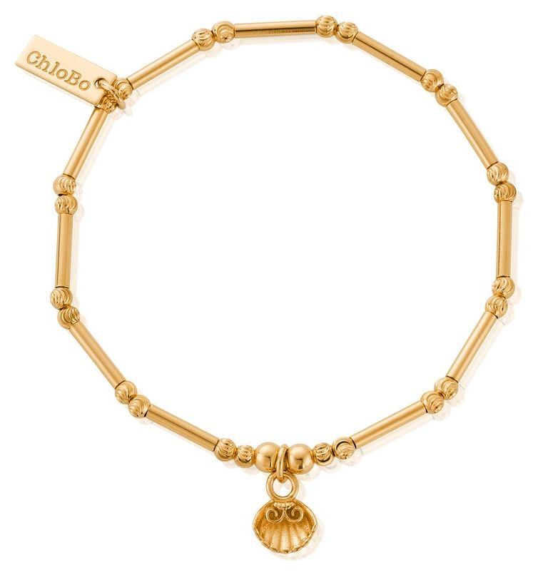 ChloBo GBMCTN3403 Dainty Moon Cut Sparkle Travel Seeker Gold Jewellery