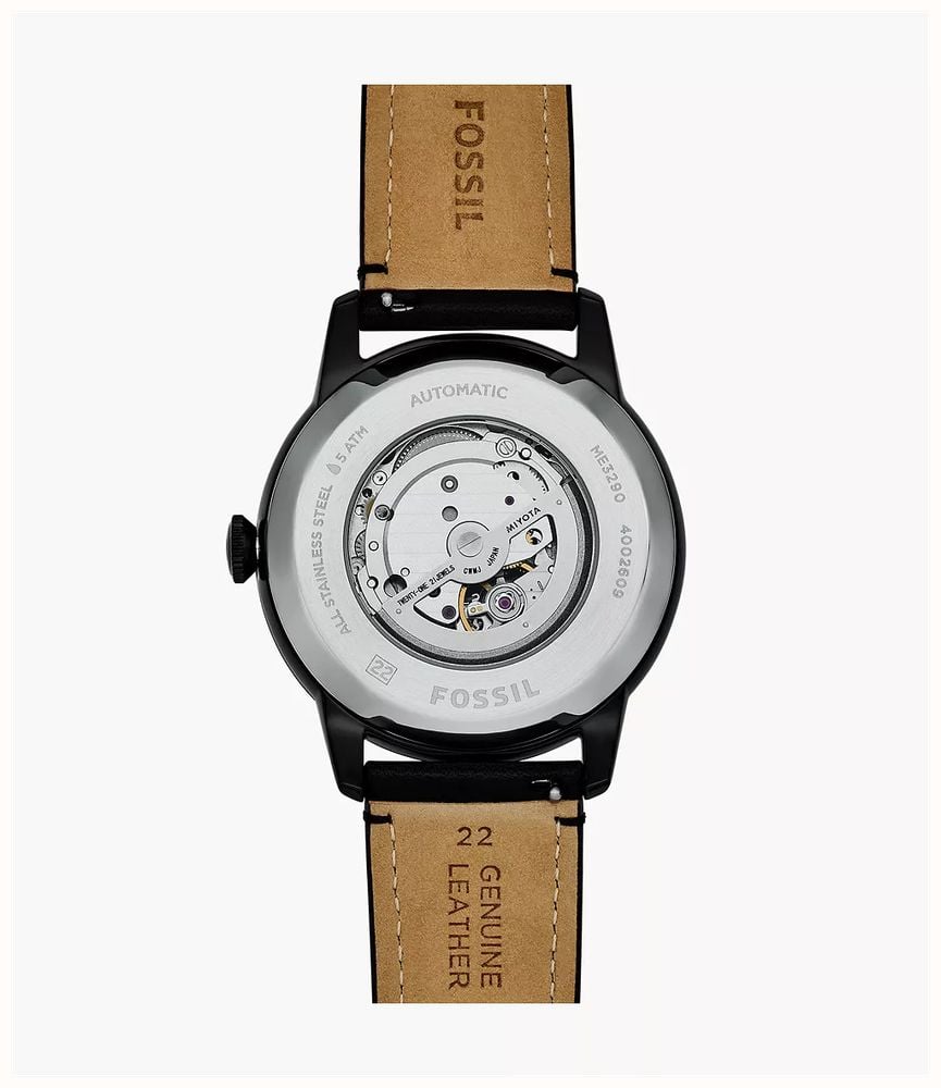 Fossil Townsman 44 mm Automatic Black Leather ME3290 - alternate view 3
