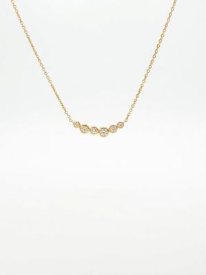 0.20ct Natural Round Brilliant Diamond 18ct Yellow Gold Necklace J69846