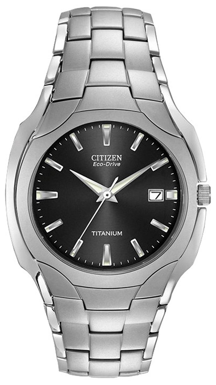 Citizen BM7440-51E Men's Eco Drive Titanium Bracelet Black Watch