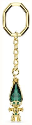 Swarovski Good Luck Trolls Keyring Green Crystals Gold-Tone Plated 5696147