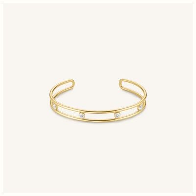 Rosefield Jewellery Ladies Gold plated 4 Crystal Bangle JB4CG-J1174