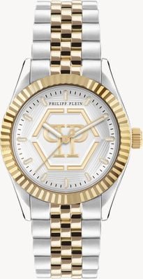 Philipp Plein $TREET COUTURE DATE SUPERLATIVE (38mm) Silver Dial / Two-Tone Stainless Steel Bracelet PW2BA0323