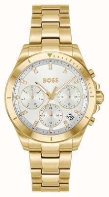 BOSS ALLEY SPORT LUX (36mm) Silver Dial / Gold PVD Stainless Steel Bracelet 1502829